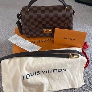 Louis Vuitton Brown Checkered Crossbody Bag